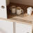 55"W Sideboard With Hutch, Tall Coffee Bar Cabinet With Sliding Doors