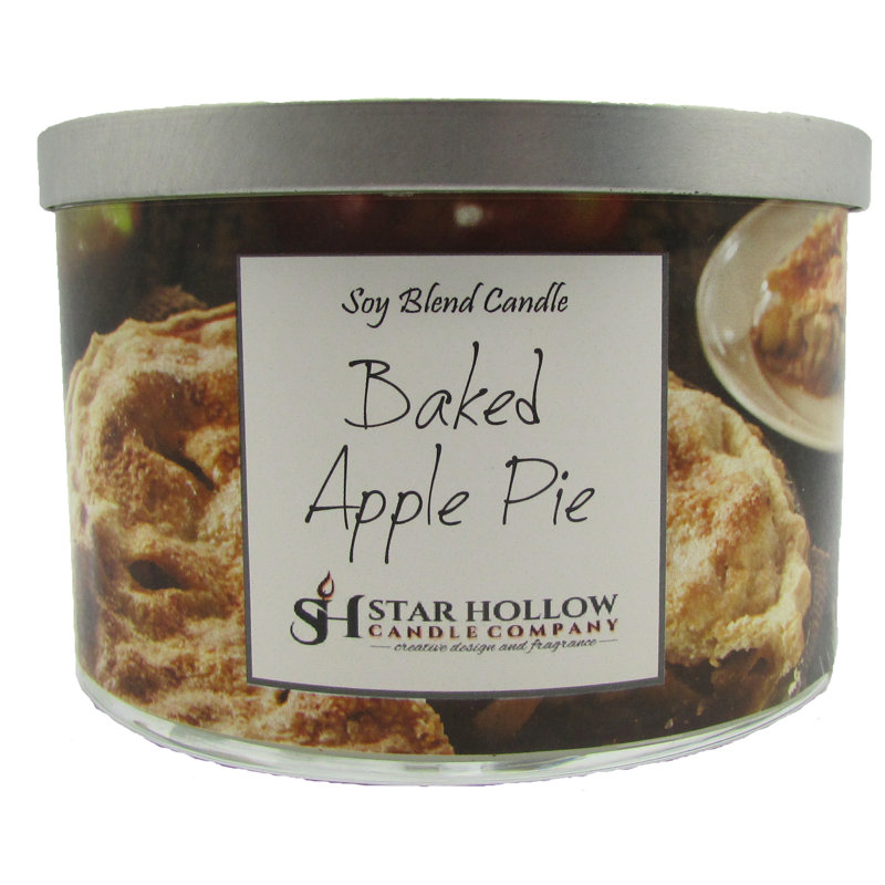 Baked Apple Pie Scented Jar Candle, 2.75" H x 4.25" W x 4.25" D