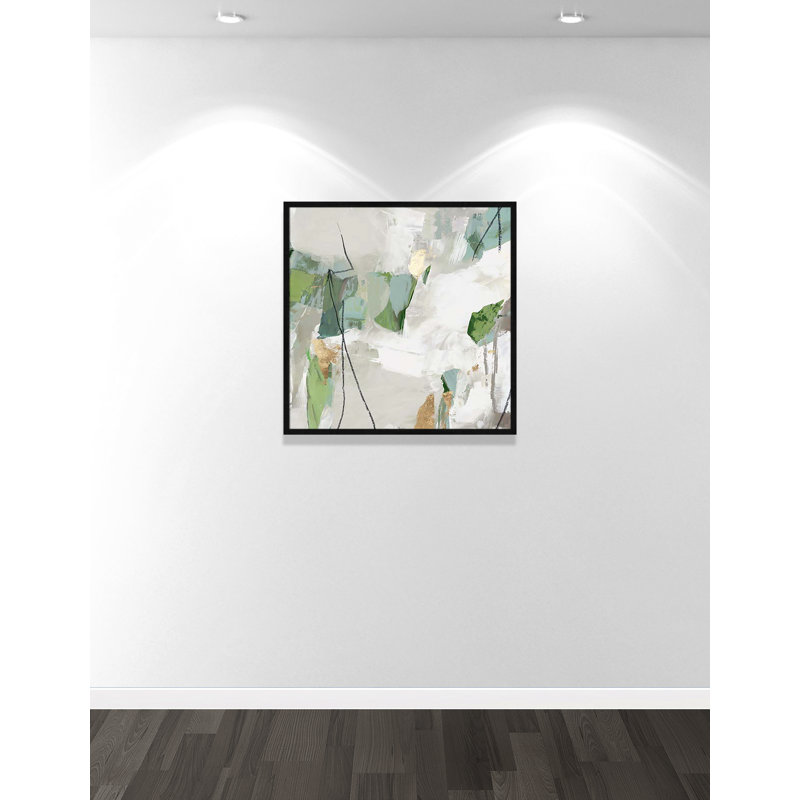 Enchanted Emerald I by Tom Reeves Print, 32" H x 32" W, Black Slim Framed