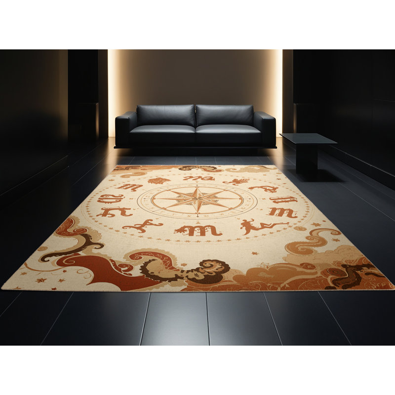 Machine Washable Pavlo Classic Oriental Rug in Beige – Beige Binding, 6 x 9