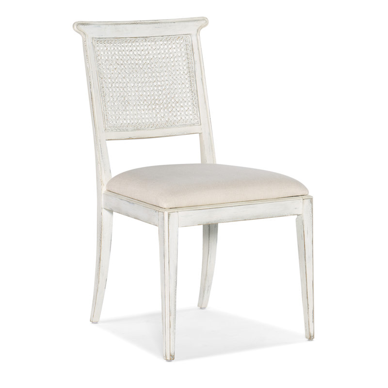 Charleston Upholstered Seat Side Chair, White