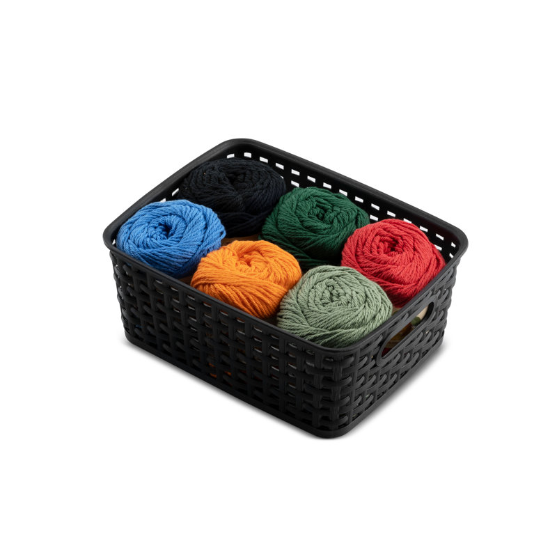 Panier en plastique pour petit garde-manger, Noir