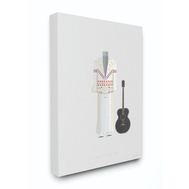 « elvis célèbre people personnages style design », impression sur toile, H 40 po x l 30 po x P 1,5 po, Toile tendue