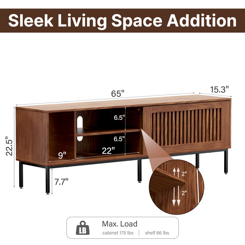 Crédence de rangement l 65 po Bodington