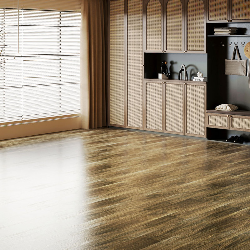 Planche de vinyle de luxe l 6 po x L 36 po auto-adhésive, plancher de vinyle rigide à noyau de bois aspect bois (ensemble de 36)