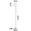 Arvonio 188cm Chrome Traditional Floor Lamp