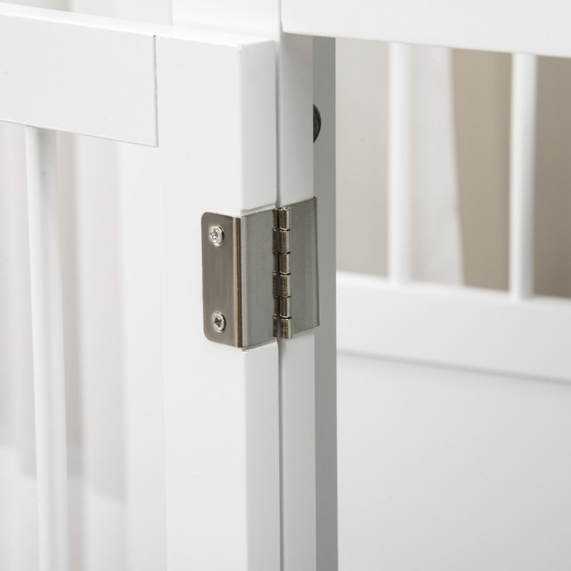 Composant de table de cage de chien blanc. Pour les petits chiens, il possède un plateau de table spacieux, trois portes, une pièce de connexion magnétique et un élément latéral en acier. Chiens, avec pièce de serrage, cadre