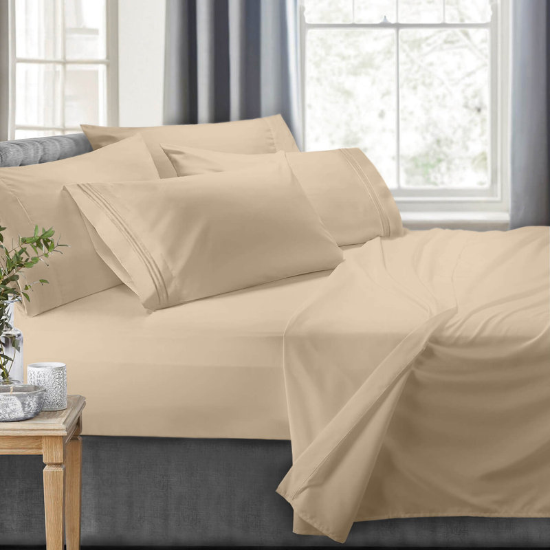 Ensemble de draps pour grand lit / RV, Beige