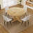 43.3-59 Inch Extendable Round/oval Wood Dining Table For 4-8 People, Space-saving Design With Extension Leaves & Cross Legs For Kitchen And Living Room-1442498436