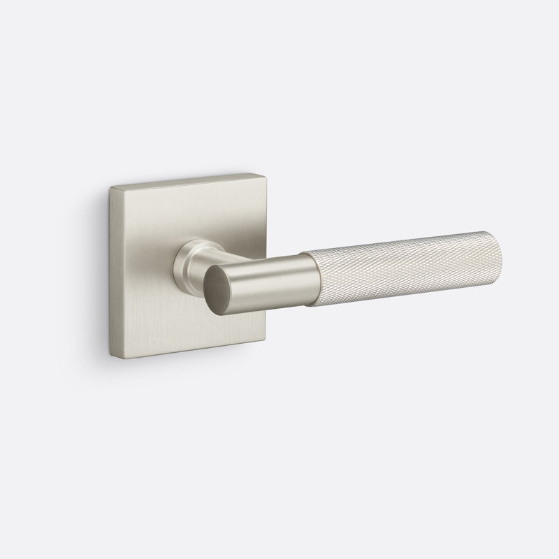 Rosette carrée Aspra, Nickel satiné, Inactif double