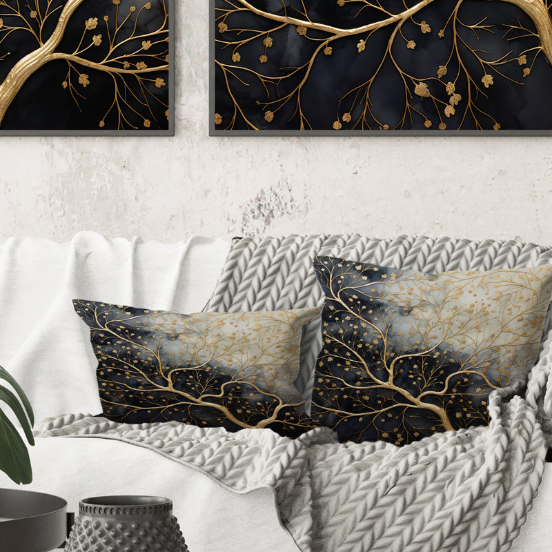 Coussin Golden Tree Tree Luminous Tangle II