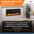 SimpliFire Allusion Platinum 50 Inch Linear Electric Fireplace with Boyd Mantel kit - Modern Farmhouse
