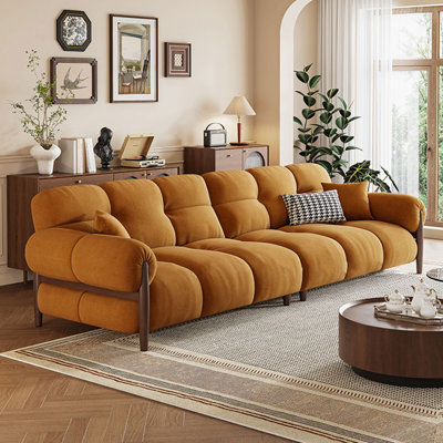 Orange Polyester Modular Sofa cushion couch
