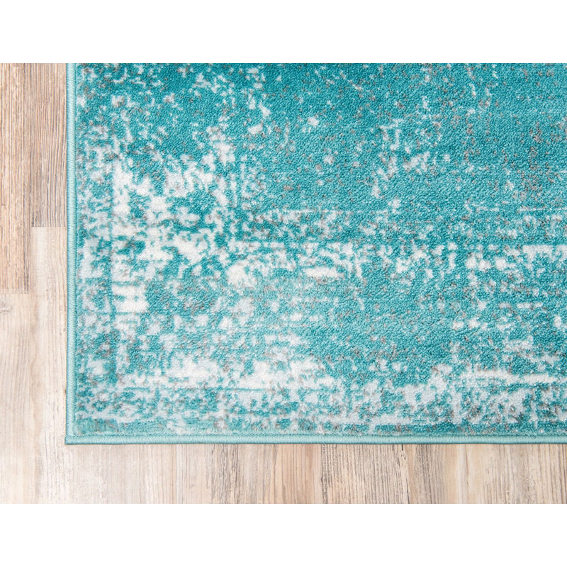 Pokorny Turquoise Area Rug, Runner 2' x 9'10"