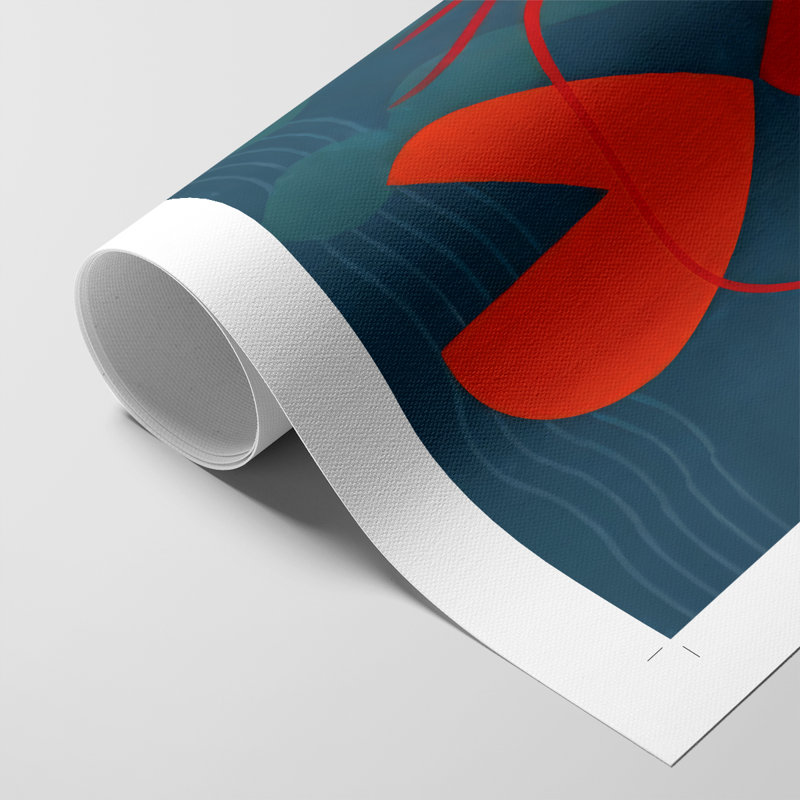 Geo Lobster I - Impression sur toile seulement - NON CADRE, H 27 po x l 18 po