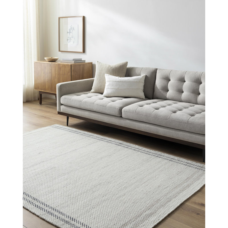 Tapis gris en laine Lavande, Tapis de couloir 2 pi 6 po x 8 pi