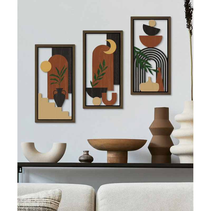 Ensemble d'art mural bohème abstrait Boho