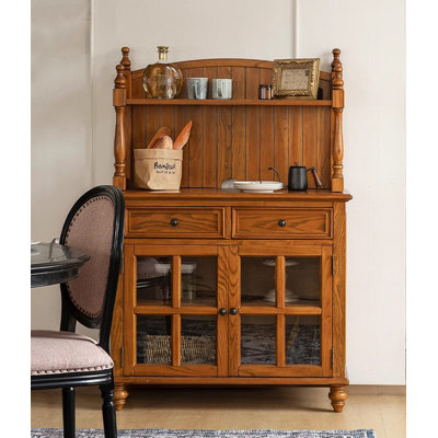 Petite armoire d'appoint multifonctionnelle en bois massif
