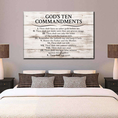 " God's Ten Commandments Canvas Print "
