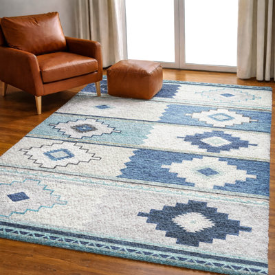 Tapis aztèque ADS176 de qualité supérieure lavable à la machine Dream Shag