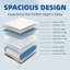 Matelas hybride de 10 po DreamCraft - Gel rafraîchissant et ressorts ensachés pour une isolation et un soutien ultimes des mouvements-1398916402-1398916398