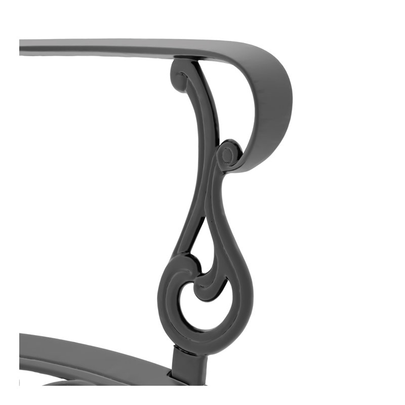 Ensemble 3 pièces de meubles de patio en aluminium coulé avec coussins