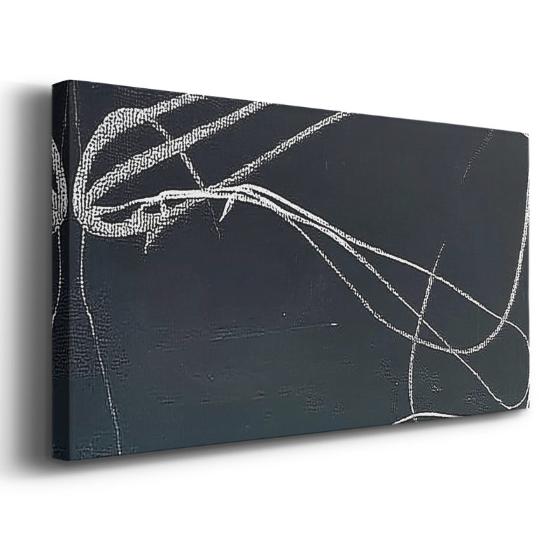 Abstrait, série DC DCX-III, toile tendue avec châssis, prête à être accrochée, H 21 po x l 41 po, Doré