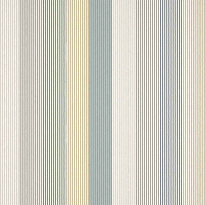 Funfair Stripe Fabric, Calico/Cloud/Pebble/Duckegg