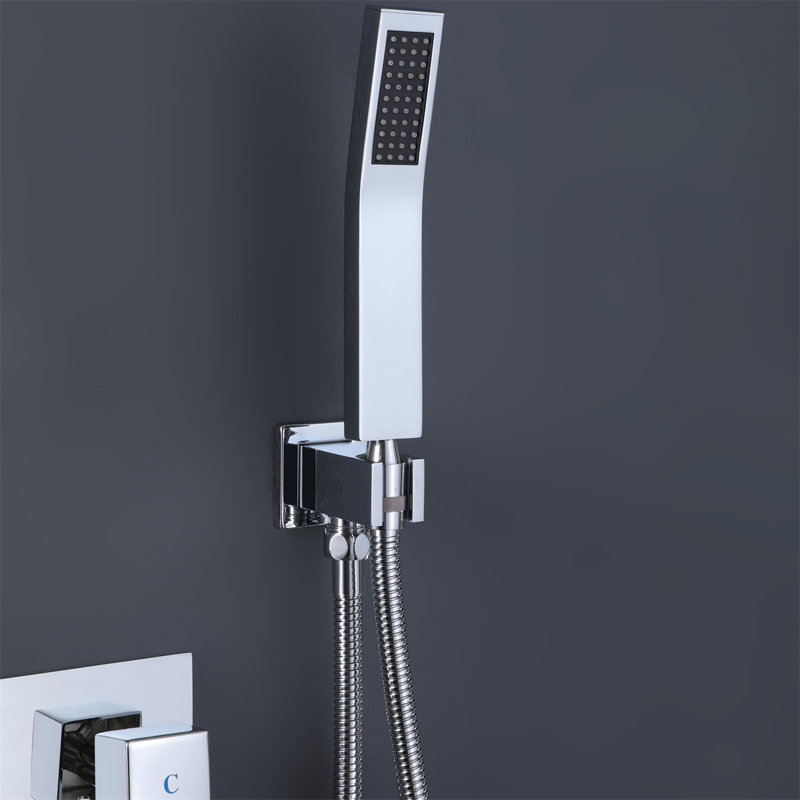 Système de douche fixe complet, Chrome
