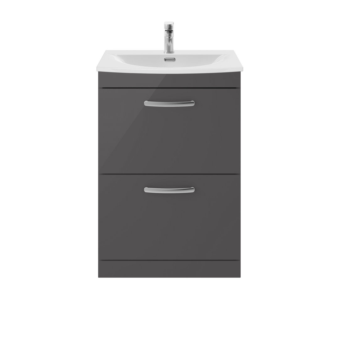 Athena 610mm Single Bathroom Vanity with Integrated Vitreous China Basin