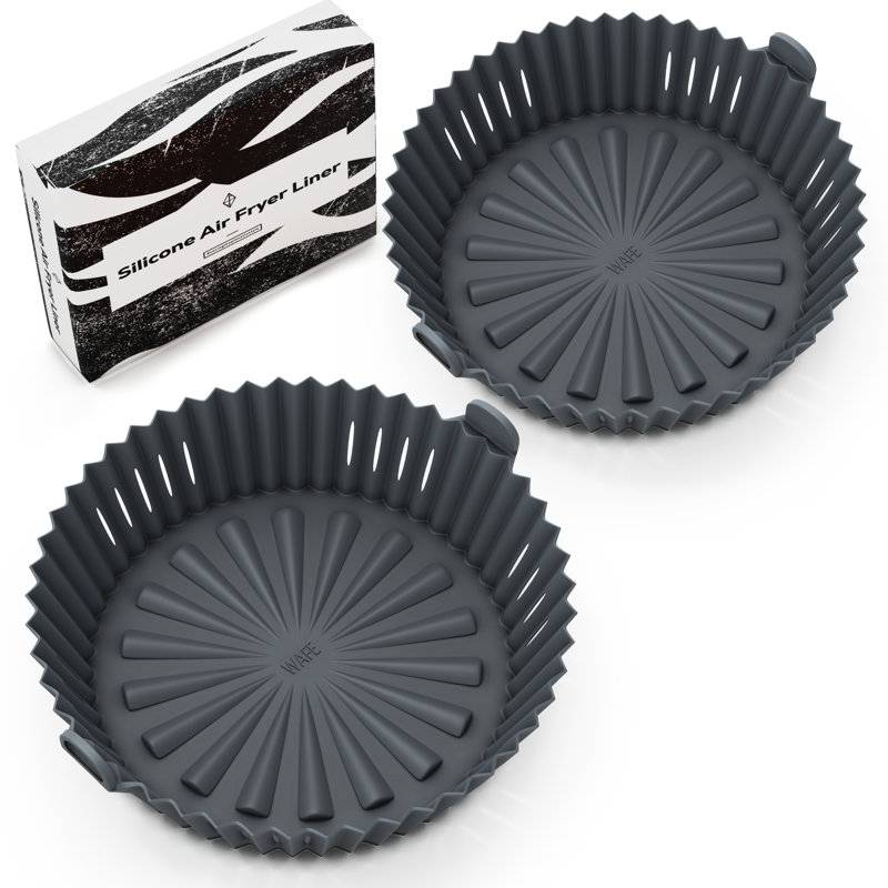 WAFE Round Air Fryer Liner for Tower and Ninja Air Fryer, Black