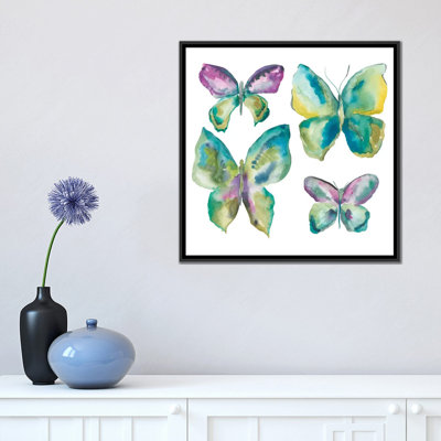 «Jewelli Butterflies I» par Chariklia Zarris - reproduction d'art sur toile tendue