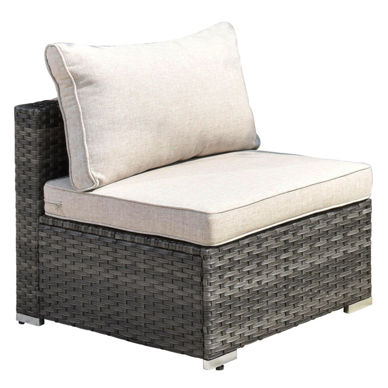 Aliva 6 - Person Modular Patio Conversation Set with Cushions, Beige