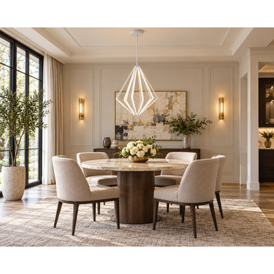 Lustre moderne avec cadre à DEL 8 lumières Modern
