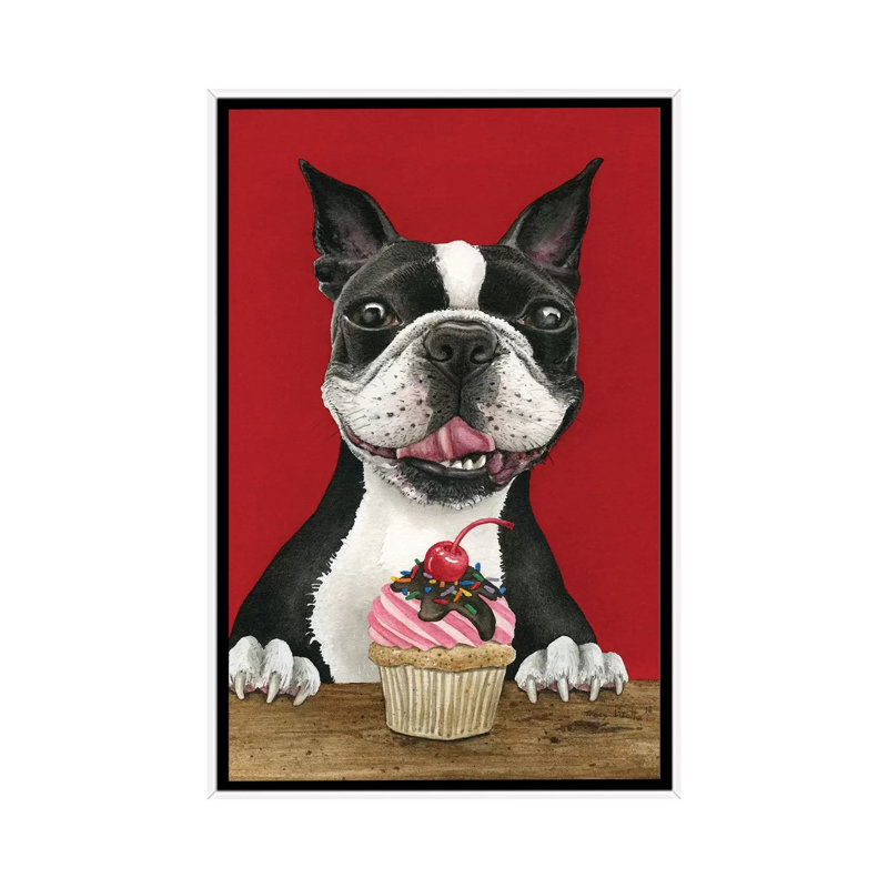 «Boston Cupcake» par Tracy Lizotte - impression, Aucun mat, H 40 po x l 26 po x P 1,5 po, Toile blanche encadrée