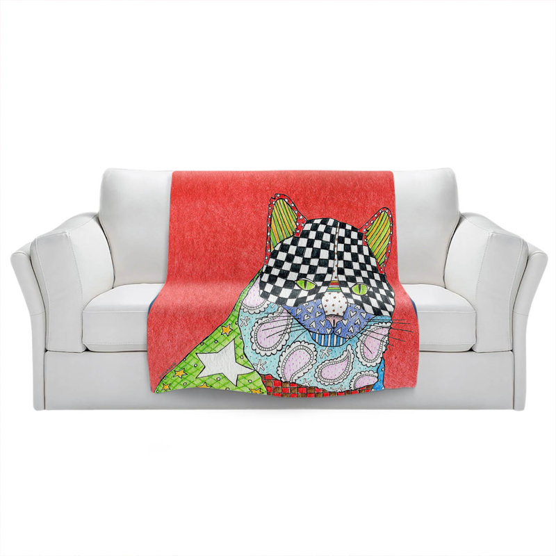 Couverture chat melon d'eau, 68 po x 80 po, Melon d'eau