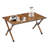 1-piece Folding Outdoor Table, Lightweight Aluminum Roll-up Rectangular Table for indoor, Outdoor Camping, Picnics, Beach, Backyard, , Party, Patio, Brown