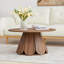 Table basse ronde avec base en forme de pétale-1734337765