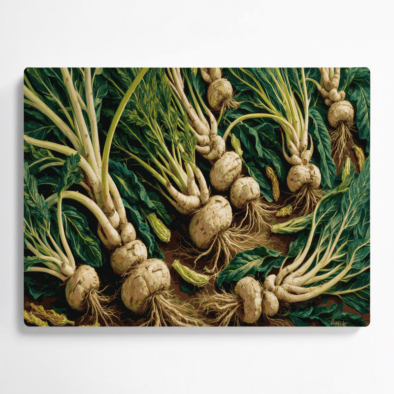 Légumes, art mural vert Arracacha, H 20 po x l 30 po