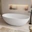Baignoire autoportante 71 po × 35 po en résine de pierre, surface solide