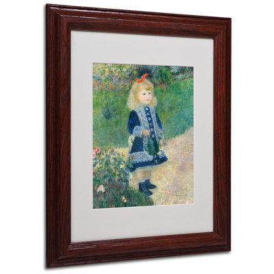 «A Girl With a Watering Can» par Pierre-Auguste Renoir - reproduction d'art sur toile