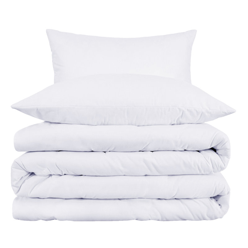 Arling Certified Egyptian Cotton Modern Solid 3 Piece Duvet Cover Set, null, null