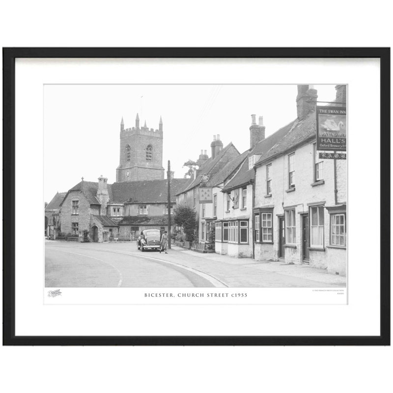 Bicester, Church Street C1955 by Francis Frith - Single Picture Frame Print, 40cm H x 50cm W x 2.3cm D