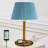 Cue Wood USB Table Lamp
