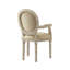 Chaise rustique en lin Rustic Manor, blanc crème-732460770