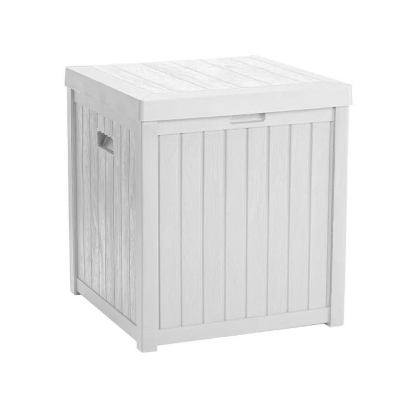 Coffre de terrasse en résine résistant à l'eau 51 gallons Altibloom, Blanc