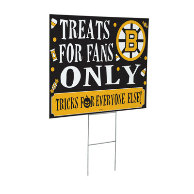 Enseigne de cour des Bruins de Boston, friandises d'Halloween pour les fans