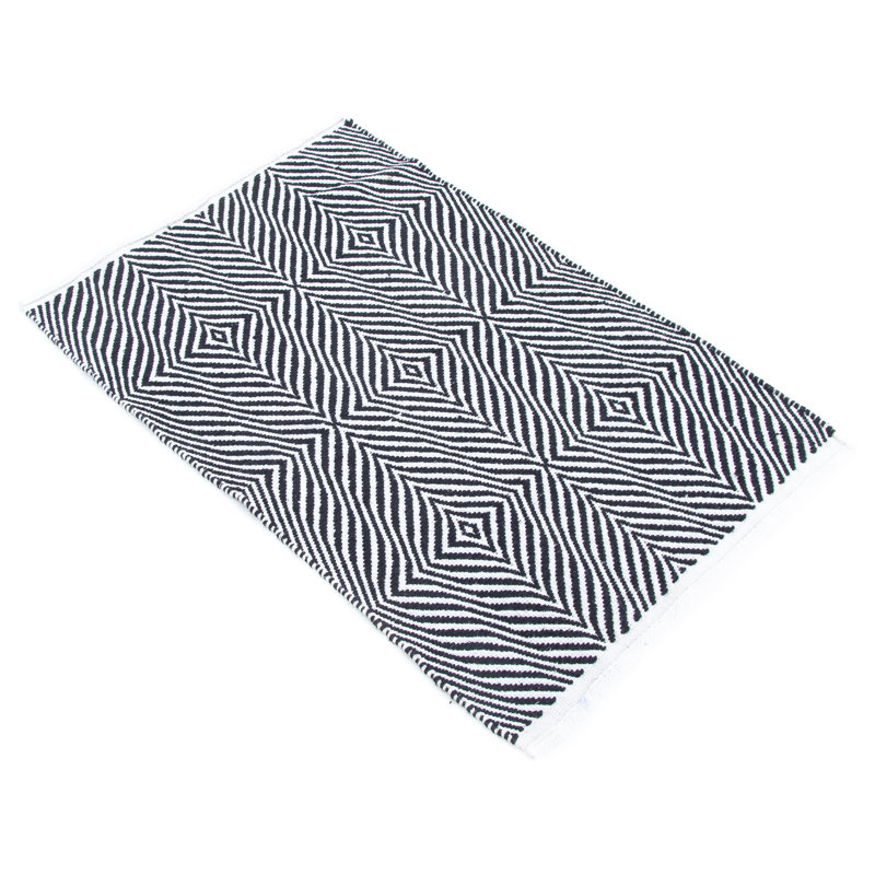 Rectangle 60 cm x 90 cm Geometric Wool Hand Woven Kilim Area Rug