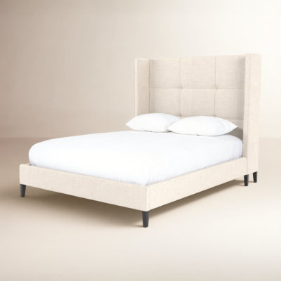 Cognac Wingback Bed