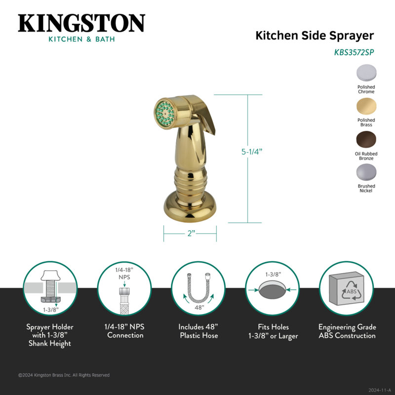 Made to Match Gourmetier Kitchen Faucet Spray for KB3578BL